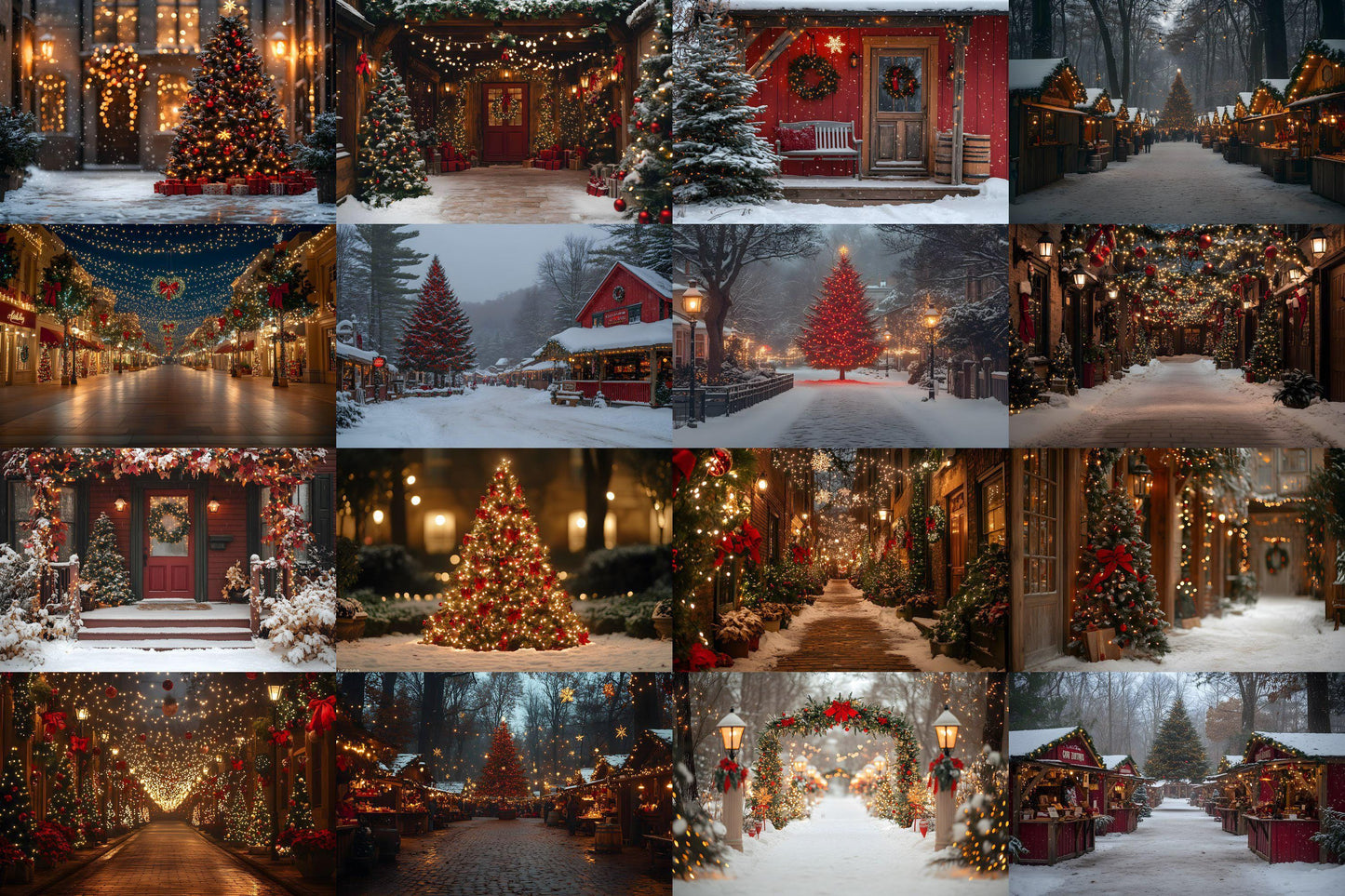 Classic Christmas Backdrops, Digital Backdrop, Santa Christmas Backdrop For Kids Family, Festive Digital Download Christmas Background