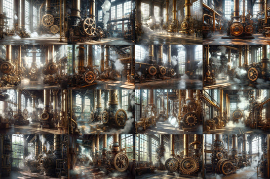 Steam-Powered Factory Digital Backdrops Props: Grunge Backdrops, Creative Photograph Backdrops, Picture Backdrops, Photography Backgrounds
