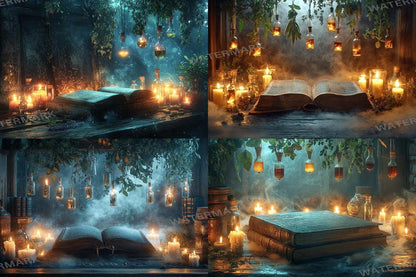 Enchanting Witchs Potion Photography Backdrops - Mysterious Overlays for Spooky Photo Shoots - 00x00px PNGs Commercial Use Allowed