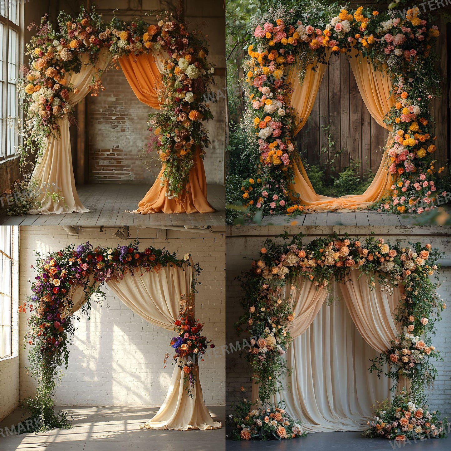 Floral Boho Digital Photography Backdrops - 96x96px Master Overlays for Portraits  Studio Use Ideal Wallpaper Backgrounds
