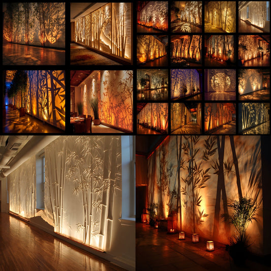 Bamboo Wall Digital Backdrop, Gobo Lighting Background for Photography, Photo Prop, Studio Portrait, Nature Inspired Texture