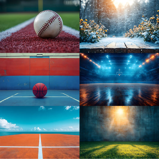 Sports Photography Backdrop Bundle, Action Photo Backgrounds, Digital Download for Team Pictures, Athlete Portraits, Ratio