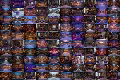 Purple Christmas Backdrops, Christmas Background, Digital Christmas Wallpapers, Photoshop, Photography Backdrops - 3:2 Ratio