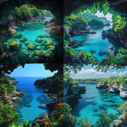 Hidden Cove Digital Backdrops for Photography, Fine Art Portrait Backgrounds, Photoshop Overlays ,Studio, Maternity & Wedding Photography