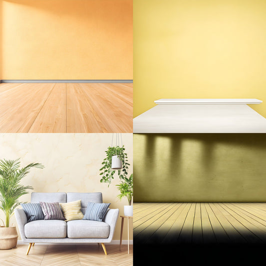 Yellow Textured Wall Digital Backdrop, Vignette Photography Background, Portrait Photo Booth Prop, Fine Art Texture Overlay for Photographers