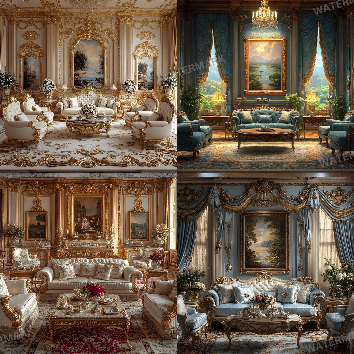 Royal Sitting Backdrops - Regal Digital Backgrounds for Portraits, Branding & Photography - Regal Room Backgrounds - Luxury Backdrops