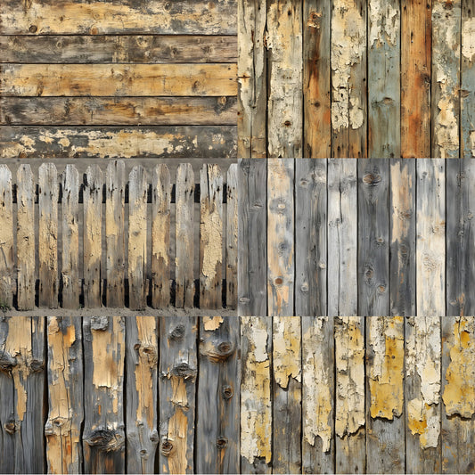 Weathered Wood Fence Digital Backdrop - Photography Background - Rustic Wood Photo Prop - Outdoor Scene - High Resolution -