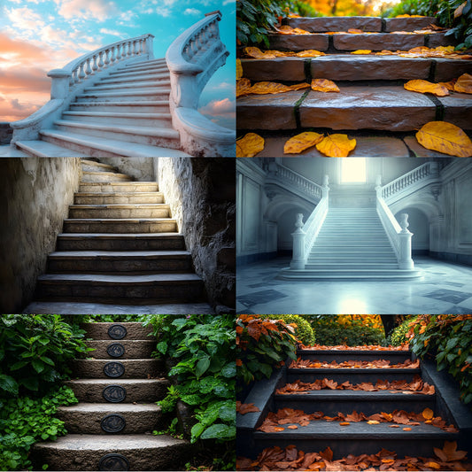 Staircase Digital Backdrop, Photography Background, Elegant Stairway Photo Prop, Fairytale Castle Stairwell Image, Fantasy Photography Overlay