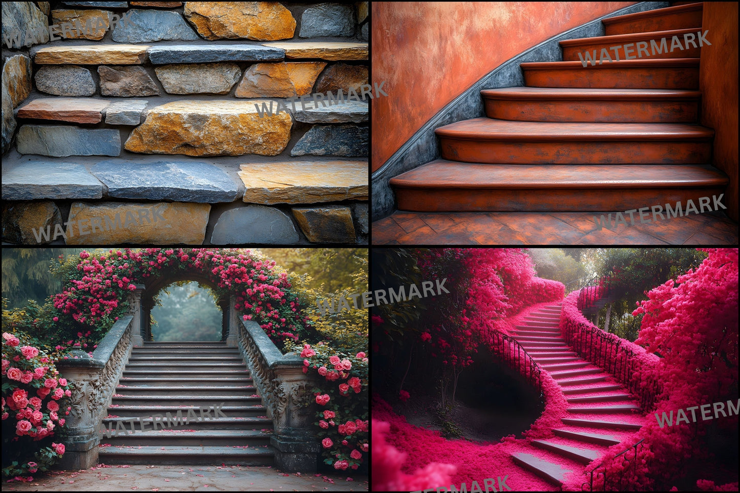 Staircase Digital Backdrop, Elegant Stairway Background, Photography Prop, Fantasy Stairway, Photo Overlay