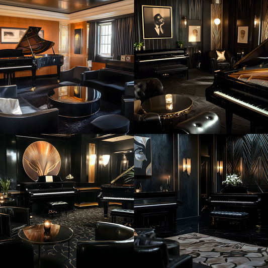 Jazz Lounge Digital Backdrop Set, Sophisticated Music Venue Backgrounds, Photography Backdrops, Musician Photo Booth, Printable Jazz Club Scenes