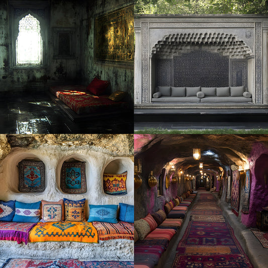 Persian Palace Digital Backdrop, Interior Photography Background, Luxury Photo Backdrop, Middle Eastern Scene, Royalty Backdrop, Ratio