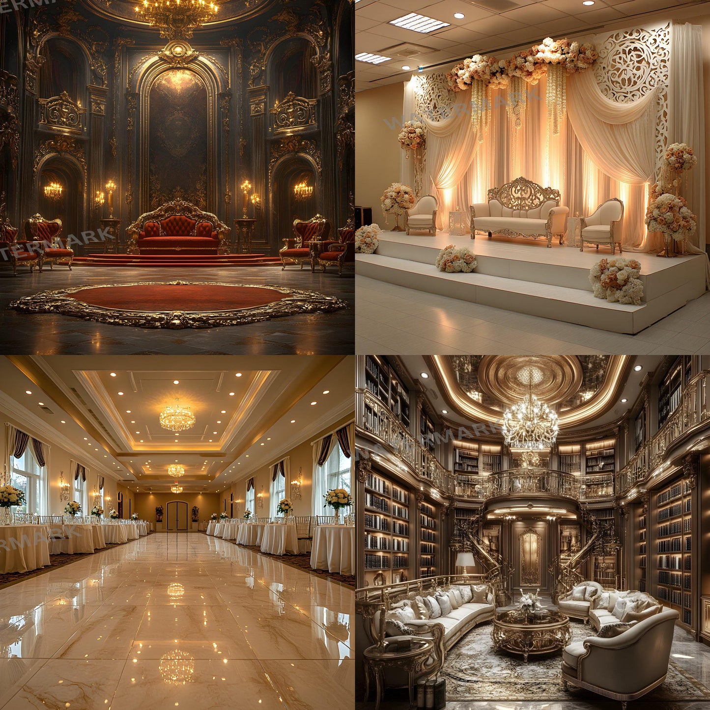 Regal Room Digital Photography Backdrop - Elegant Studio Backdrops For Photographers, Wedding & Senior Backdrops - Digital Background
