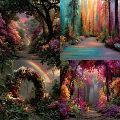 Alice in Wonderland Backdrop Digital Download, Whimsical Background for Fantasy Photography, Magical Portrait Photo Booth Prop, Empty Scene
