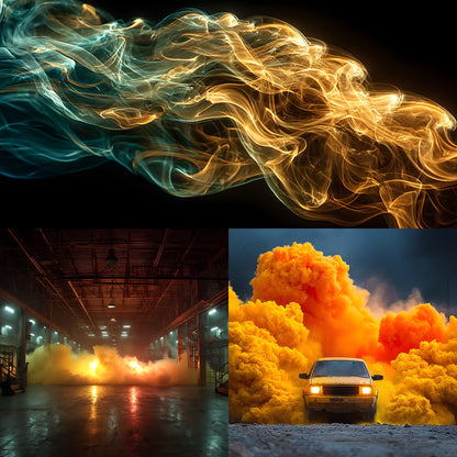 Yellow Smoke Photography Backdrop, Abstract Texture Background for Portraits, Dramatic Fine Art Digital Download, Photo Overlays