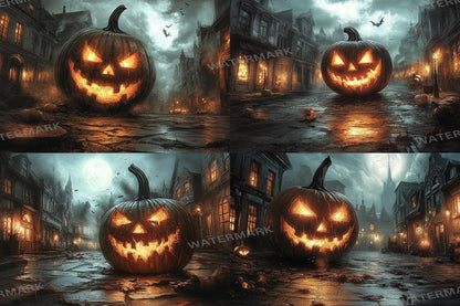 Halloween Monster Scene Digital Backdrops  2High-Resolution PNG Photography Backgrounds for Creative Photo Editing  Master Overlay Effect