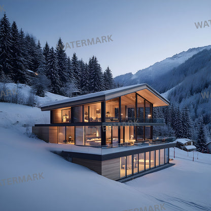 Alpine Chalet Digital Backdrop, Cozy Fireplace Background, Winter Holiday Photography Prop, Christmas Scene Setter, for Social Media