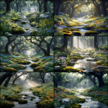 Woodland Botanical Digital Backdrop Set, Photography Backgrounds, Enchanted Forest Photo Overlays, Nature Inspired Scene, Dreamy Photo Design