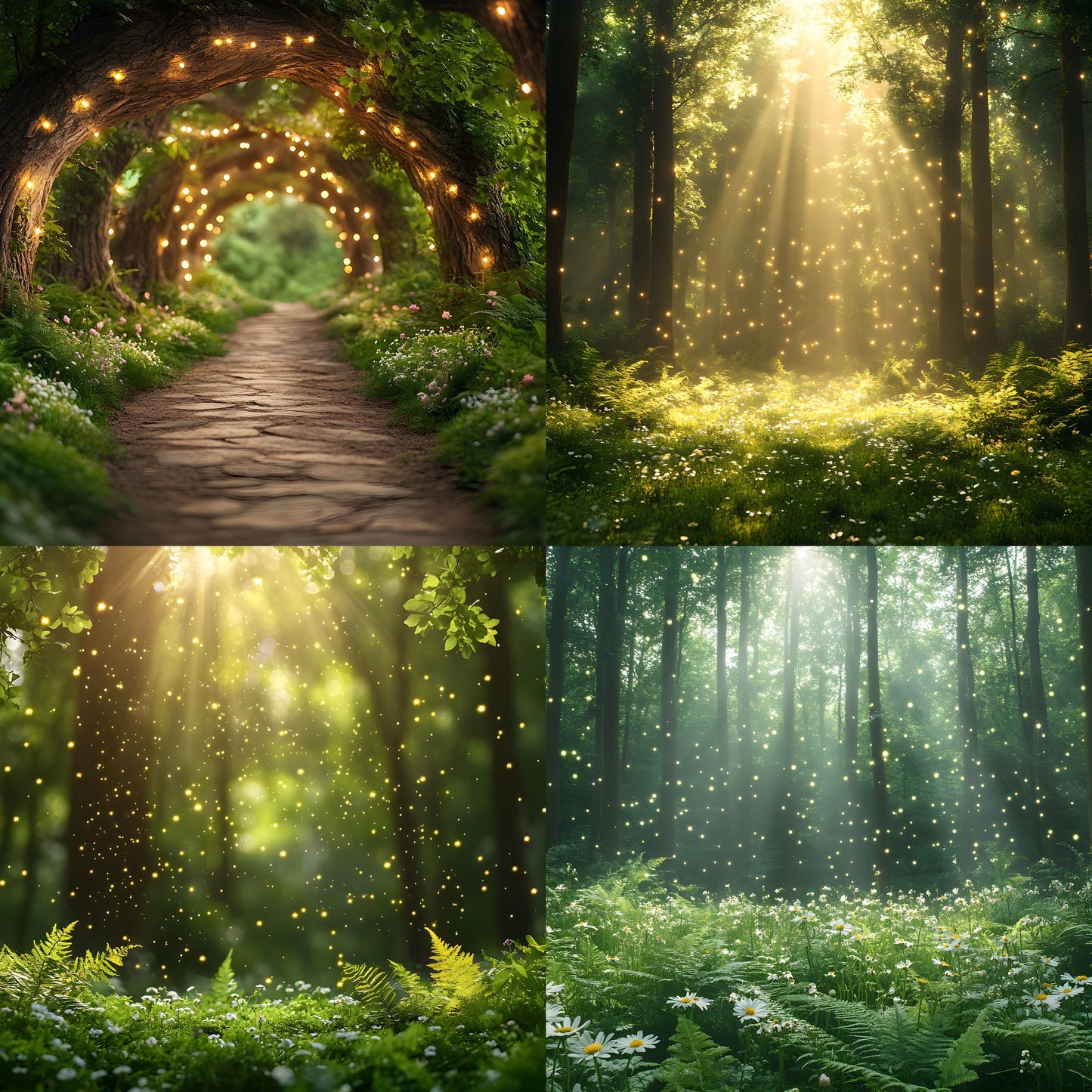 Whimsical Forest Wedding Backdrop Collection, Enchanted Woods Digital Backgrounds for Photographers, Fantasy Photography, Dreamy Scene Set