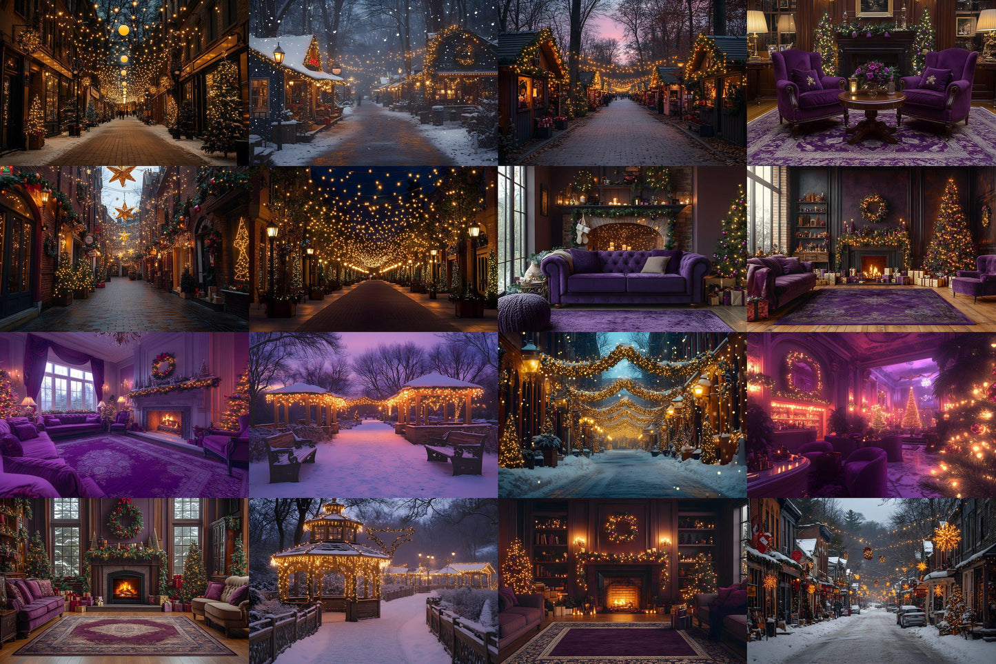 Purple Christmas Backdrops, Christmas Background, Digital Christmas Wallpapers, Photoshop, Photography Backdrops - 3:2 Ratio