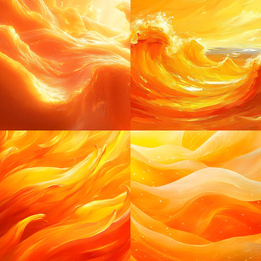 Fiery Orange Yellow Waves Digital Backdrop, Abstract Photography Background, Photo Prop, Artistic Texture, Creative Photo Overlays