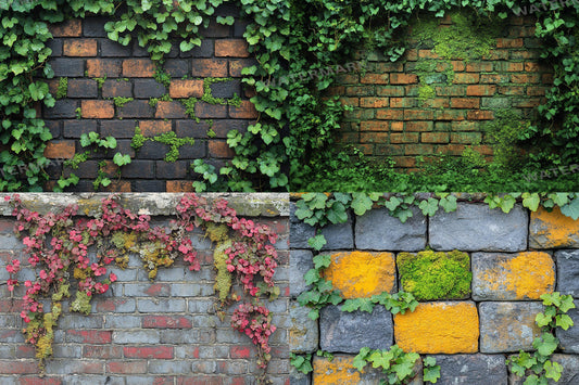Brick Wall Backdrops, Weathered Textures, Urban Grunge, Vintage Stone Patterns, Industrial Digital Backgrounds for Creatives