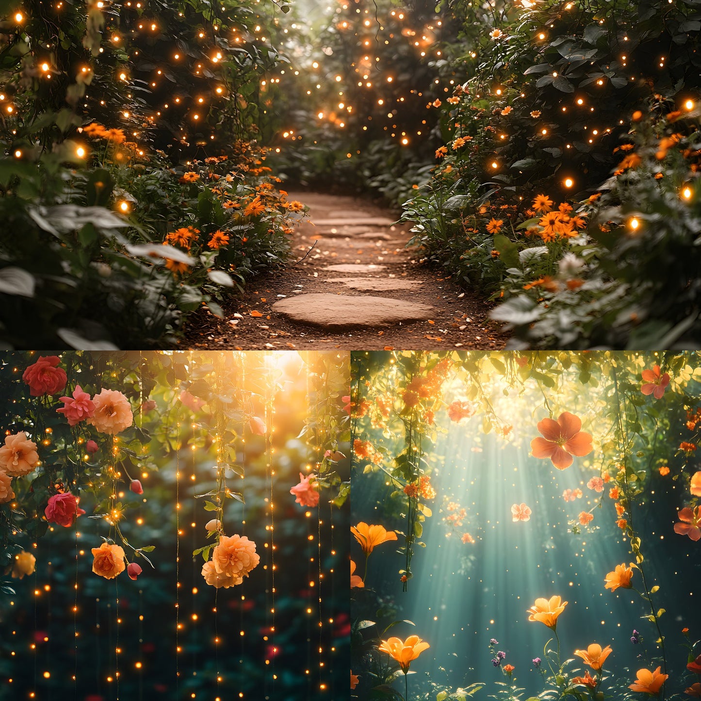 Overgrown Vine Secret Garden Digital Backdrop, Enchanted Forest Photography Background, Fairytale Photo Prop, Fantasy Portrait Template