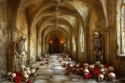 Haunted Gothic Hallway Backdrop: 1PNGs for Spooky Horror Photography, Eerie Victorian Mansion Scenes, Dark Corridor Digital Backdrops
