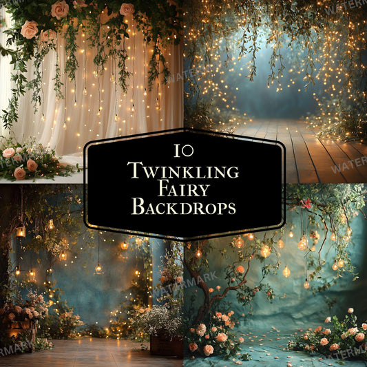 Twinkling Stars Fairy Photography Backdrop 96x96px - Ideal for Studio Portraits  Composites