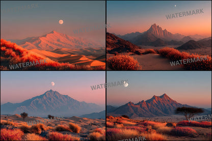 Tranquil Desert Sunset Digital Backdrop, Photography Background for Portraits, Photo Prop, Scenic Desert Scene, Printable Photography Overlay