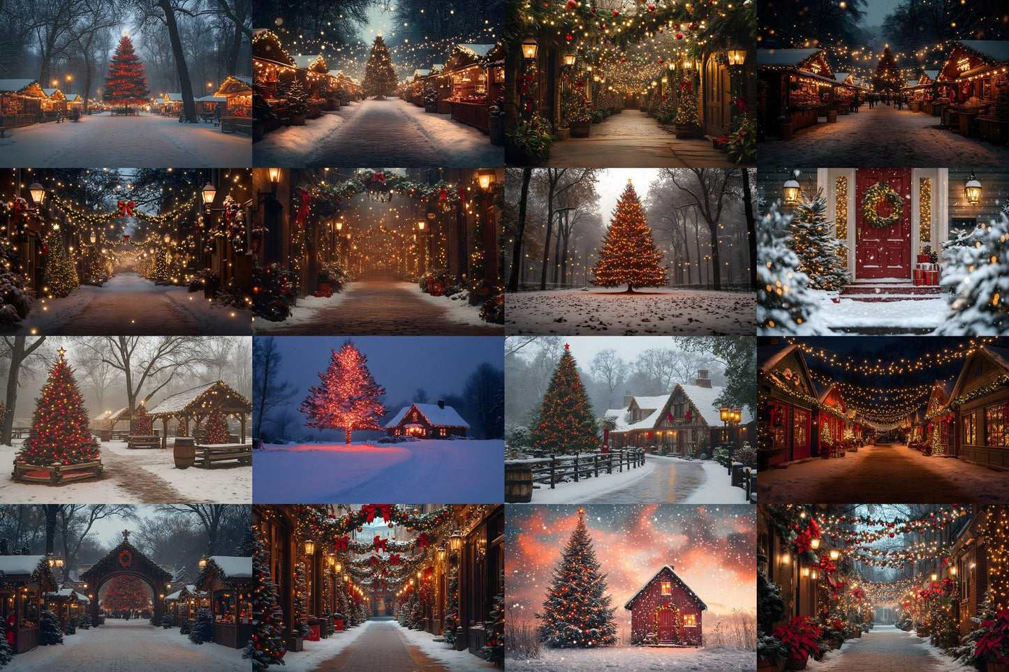 Classic Christmas Backdrops, Digital Backdrop, Santa Christmas Backdrop For Kids Family, Festive Digital Download Christmas Background