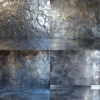 Silver Texture Backdrops - Perfect for Product & Portrait Photography, Photoshop Composites, Master Overlays, Elegant Silver Backgrounds
