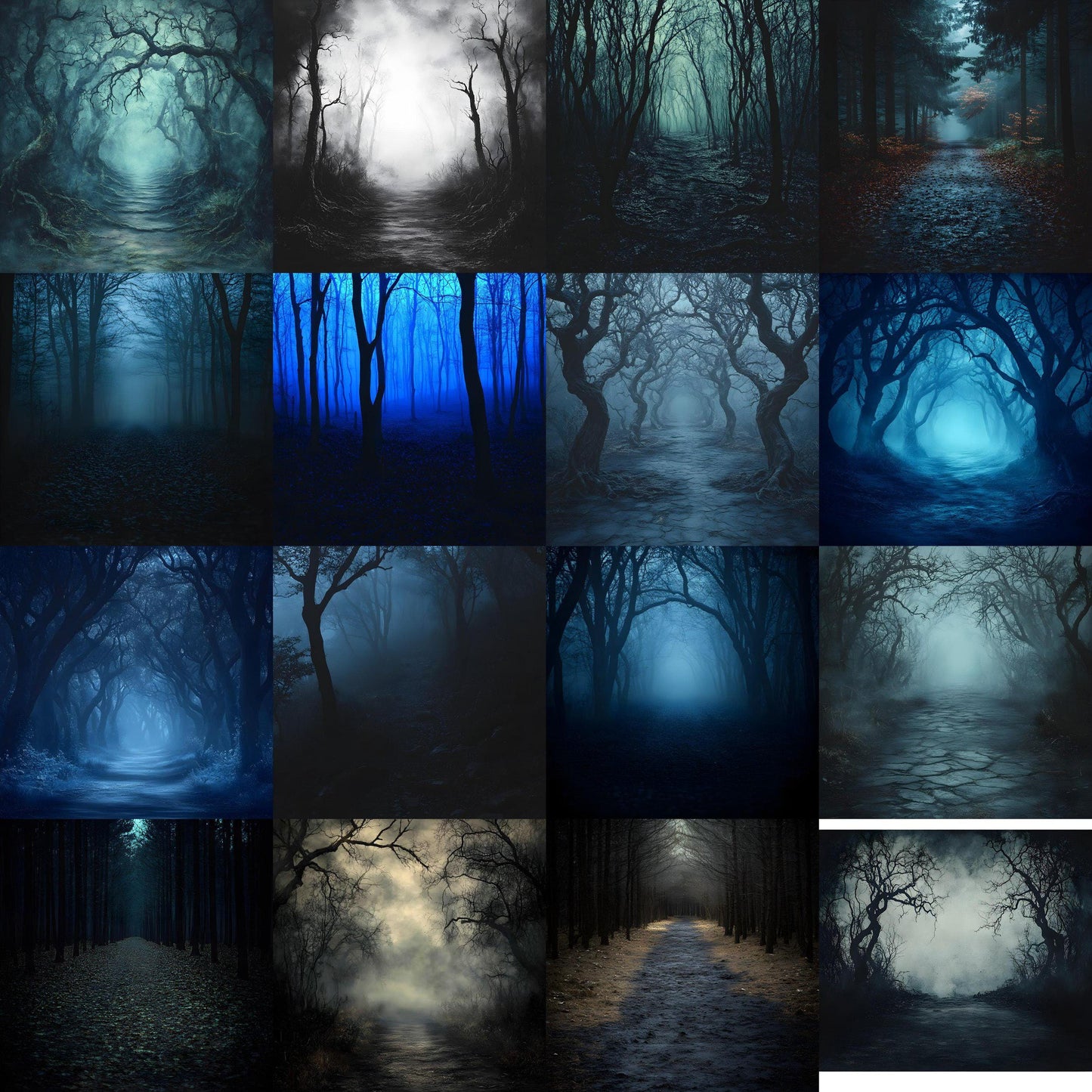 Dark Spooky Backdrops - Master Overlays for Photoshop Composites, Digital Backgrounds for Dark Fantasy, Halloween - Photography Backdrops