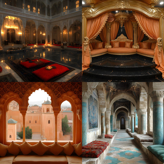 Sultan Palace Digital Backdrop, Arabian Nights Background, Royal Interior Photography, Fantasy Photo Booth, Middle Eastern Scene