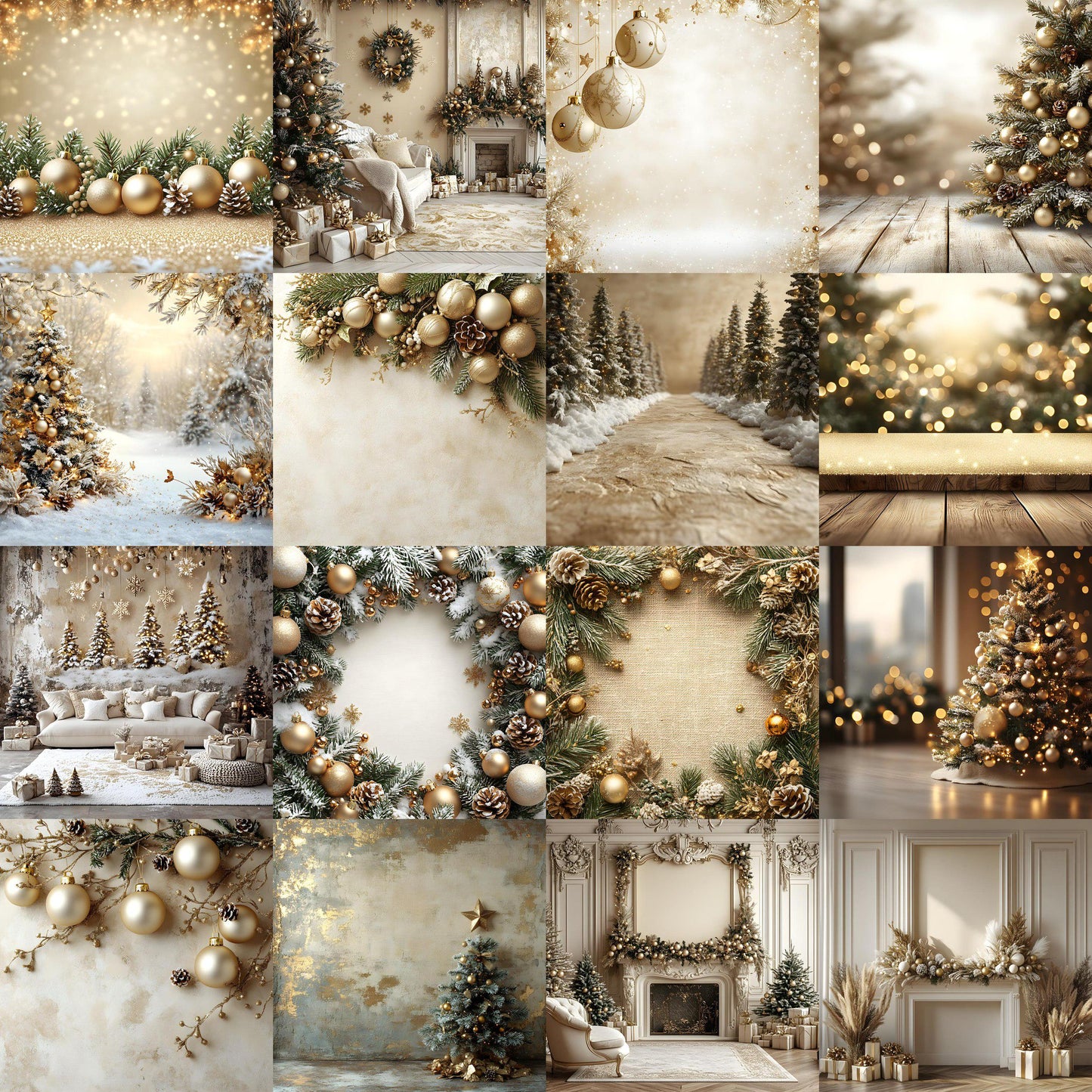 Christmas Backdrop, Digital Backdrop, Santa Christmas Backdrop For Kids Family, Festive Digital Download Christmas Background