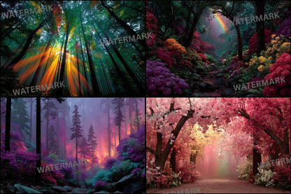 Alice in Wonderland Backdrop Digital Download, Whimsical Background for Fantasy Photography, Magical Portrait Photo Booth Prop, Empty Scene