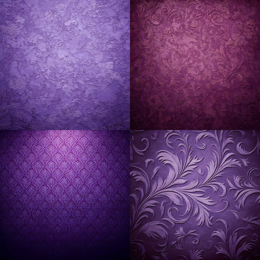 Vintage Purple Patterned Digital Backdrop, Photography Background for Portraits, Square Format, Elegant Photo Booth Prop, Downloadable Image Set