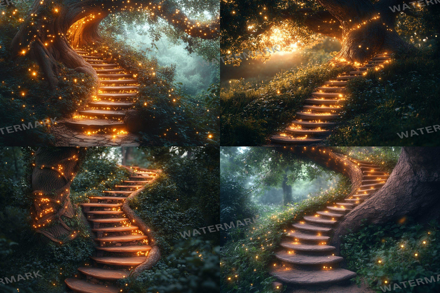 Winding Staircase Backdrop: 3PNGs for Elegant Mansion Interiors, Grand Castle Photos,  Fairy Tale, Magical Woodland, Fairy Magical Forest