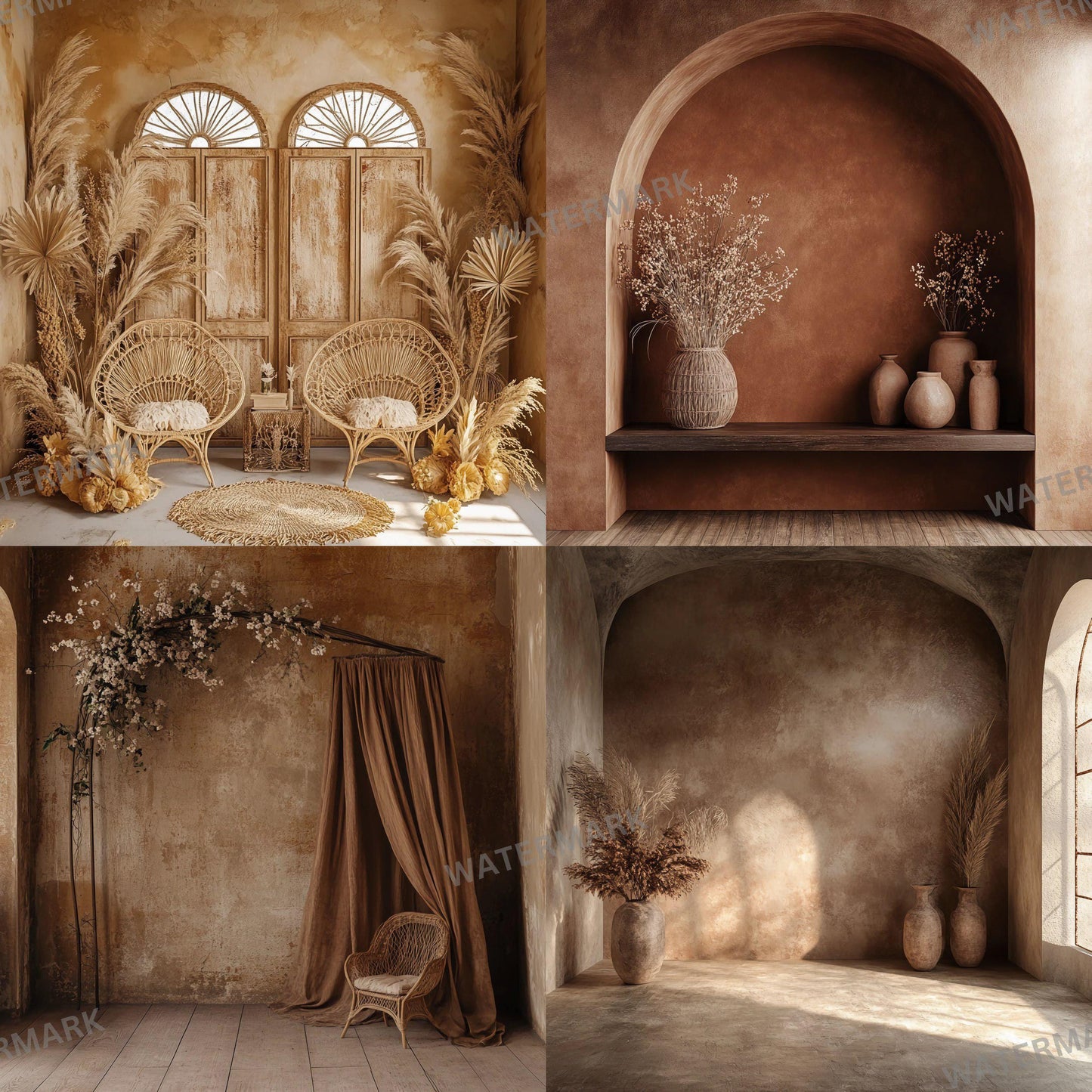 Boho Maternity Digital Backdrop | Minimal Arches & Fine Art Textures | Boho Wedding Studio Overlay Fine Art Textures, Wedding Studio