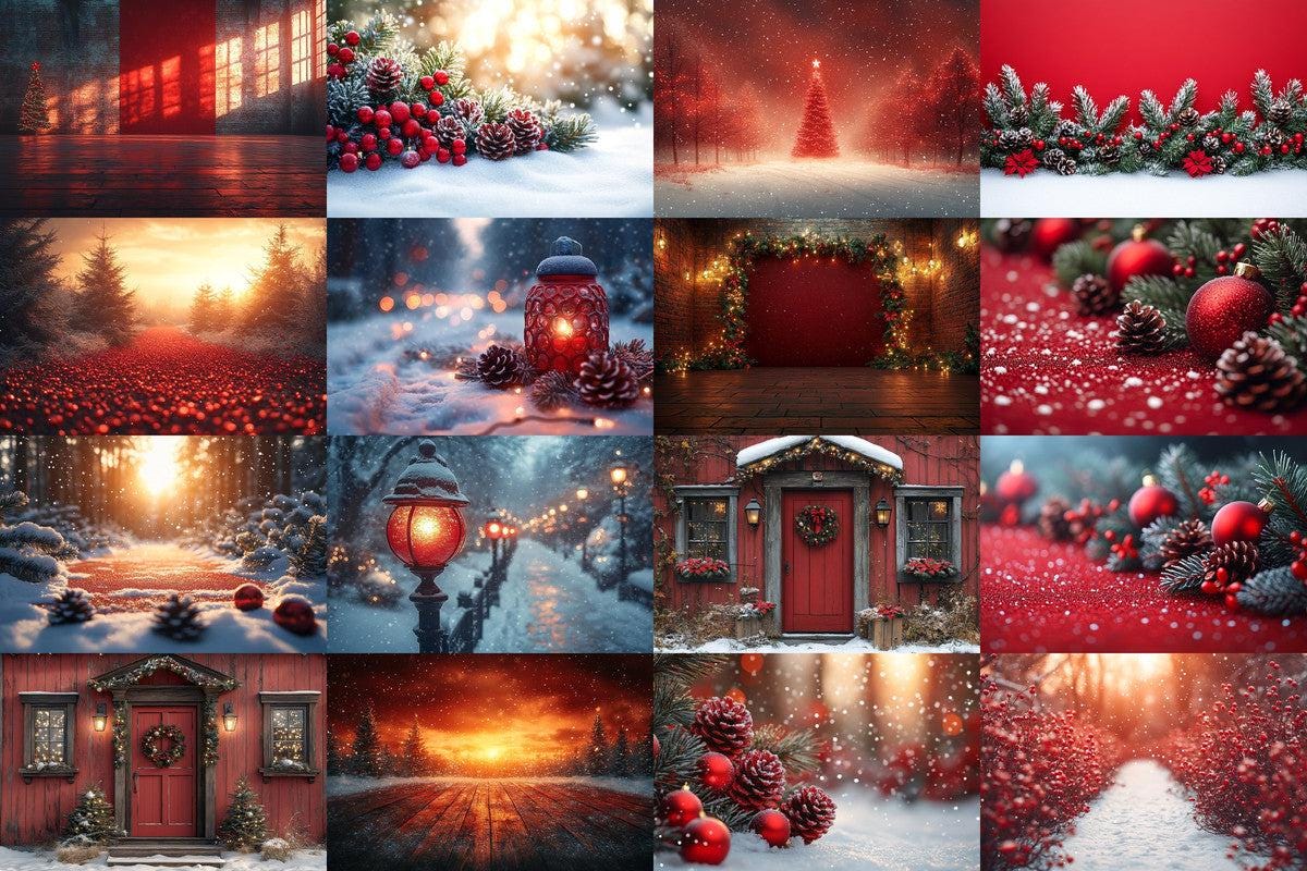 Warm Christmas Outdoor Scene Backdrops PNG Set for Digital Artists  Photographers - 00x00px Commercial Use - Cozy Holiday Aesthetic