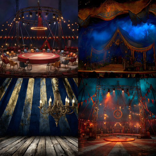 Stage Lights Chandelier Digital Backdrop, Theater Background, Photography Prop, Concert Stage Image, Square Photo Booth, Event Design, Glamour Shot