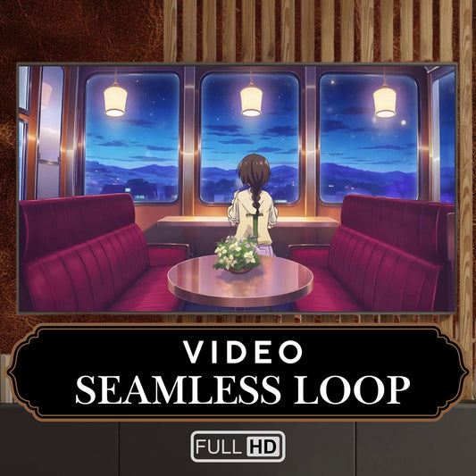 Animated Background | Lofi Train Journey | Seamless Anime Cozy Looped Vtuber Background -  Anime Travel Train Window Twitch Stream Overlay
