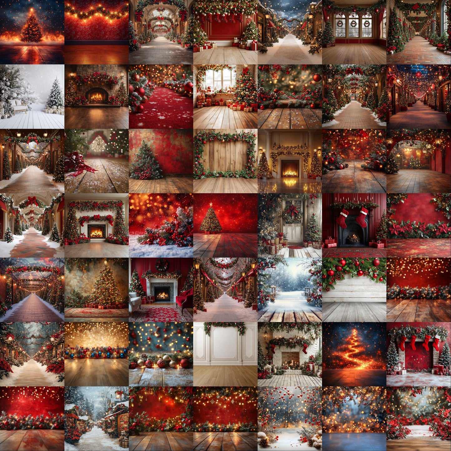 Christmas Backdrop, Digital Backdrop, Santa Christmas Backdrop For Kids Family, Festive Digital Download Christmas Background
