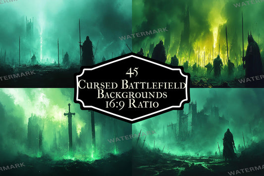 Cursed Battlefield Backdrop - Dark Fantasy Streaming Background, Haunted, Photography Backdrop, Horror Art Scene, TV Wallpapers
