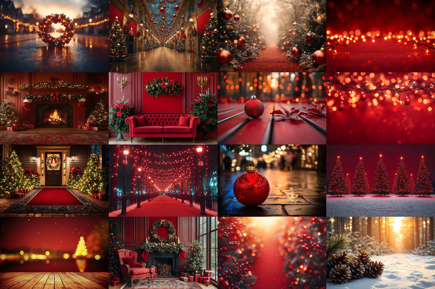 Christmas Backdrop, Digital Backdrop, Santa Christmas Backdrop For Kids Family, Festive Digital Download Christmas Background