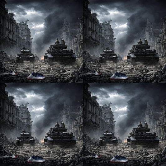 WWII German Tank Digital Backdrop, Military History Background, War Game Photography Prop, Square Format Image, Historical Reenactment Photo Booth