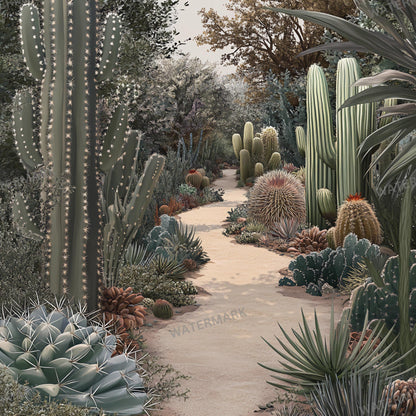 Desert Botanical Backdrops - Photography Backdrops, Portraits, Product Photography - Cactus Gardens, Desert Landscapes, and Botanical Scenes