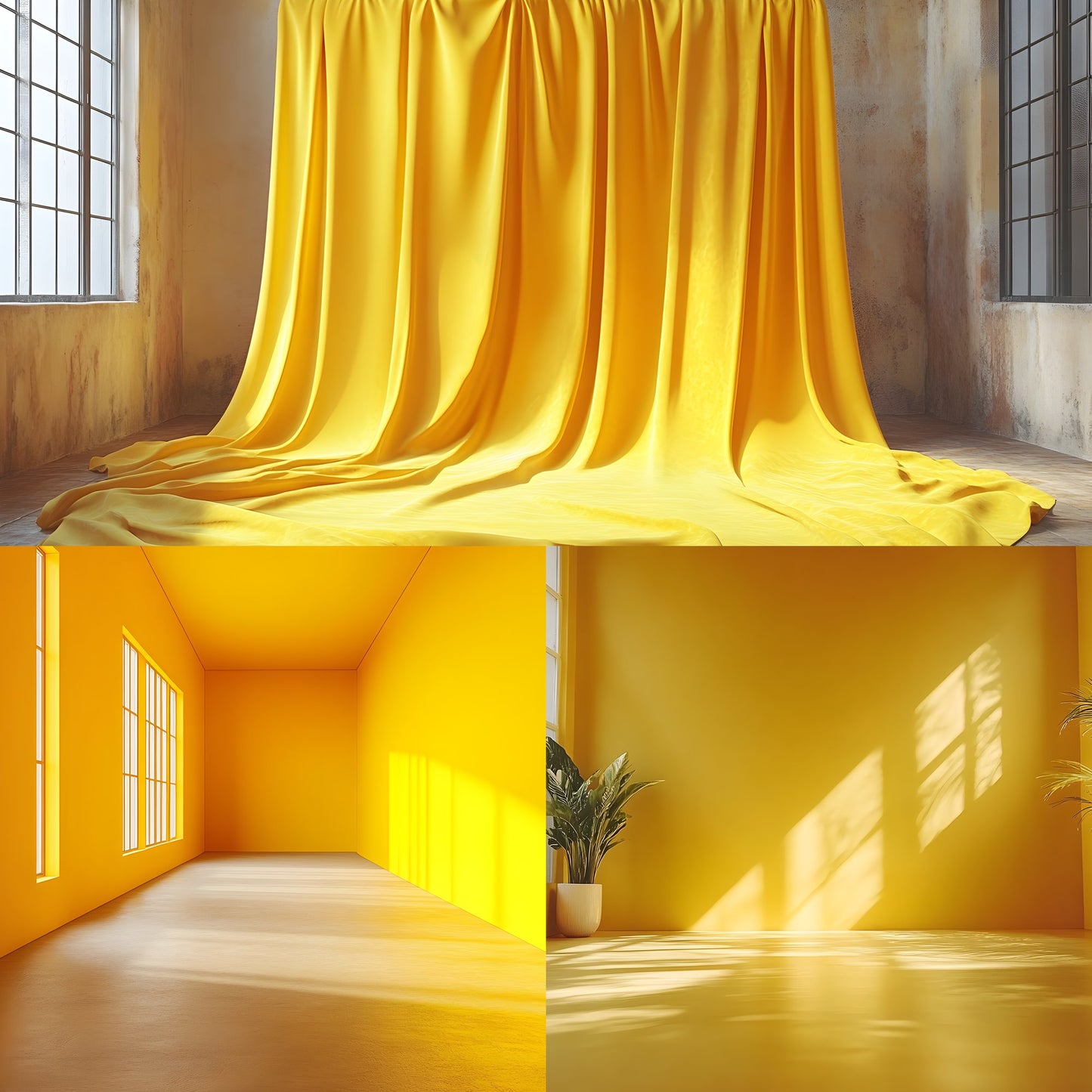 Yellow Photography Backdrop, Studio Background, Energy Burst Digital Download for Portrait Photoshoots, Vibrant Scene