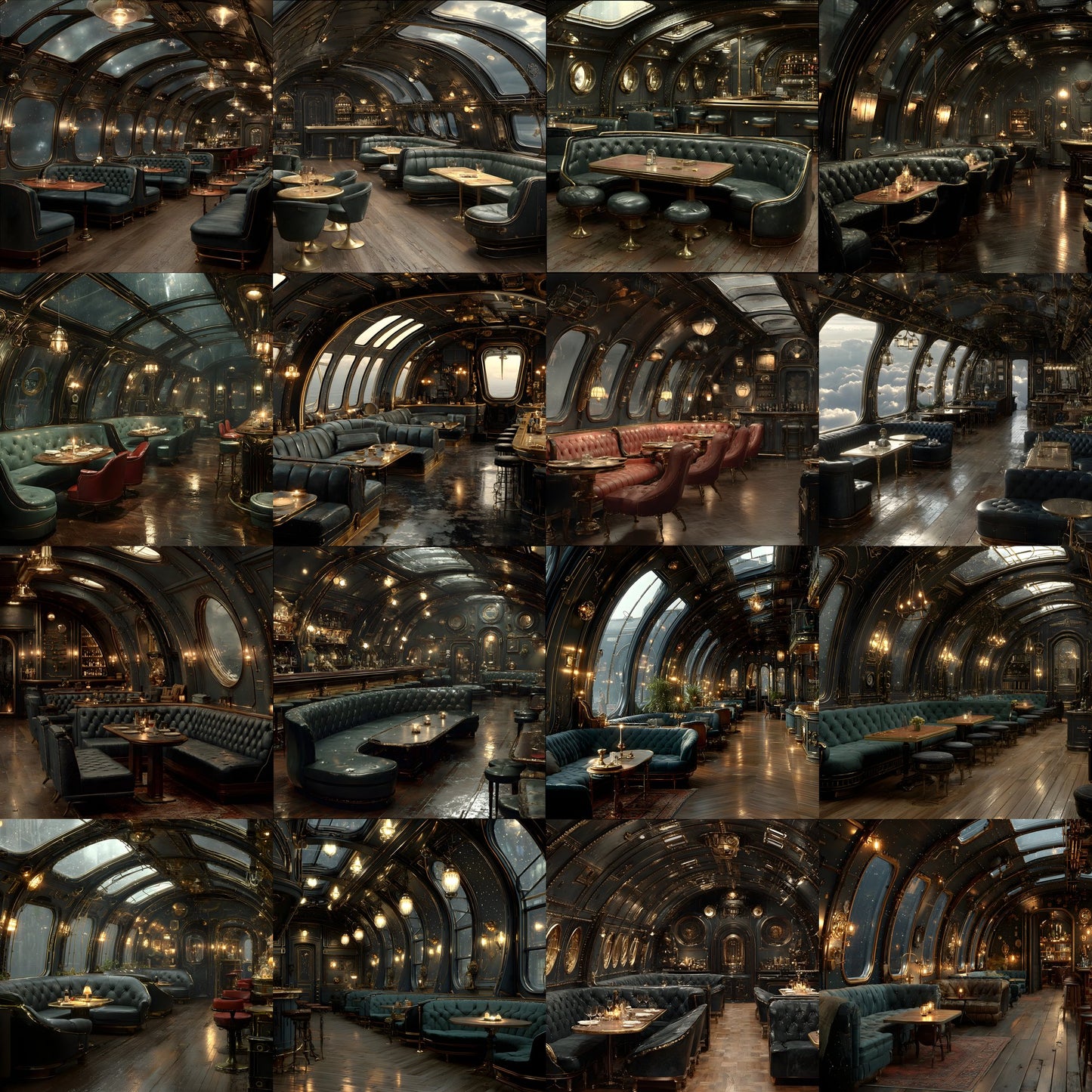 Steampunk Airship Bar Digital Backdrop, Vintage Aviation Background for Photography, Unique Square Photo Booth Prop, Fantasy Steampunk Design