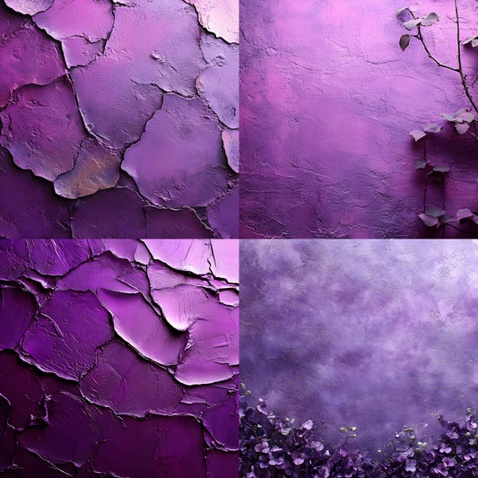 Purple Textured Photography Backdrop Bundle, Digital Backgrounds for Portrait Photography, Artistic Photo Overlays, Dreamy Fine Art Textures