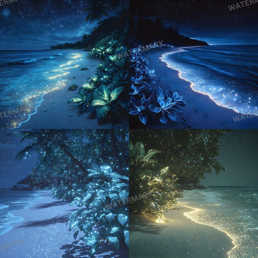 CELESTIAL BEACH BACKDROPS for Photography - 8 Digital Portrait Overlays 96x96px for Stunning Composites
